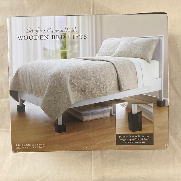 Bed Bath & Beyond Other Expresso Finish Wooden Bed Lifts Poshmark